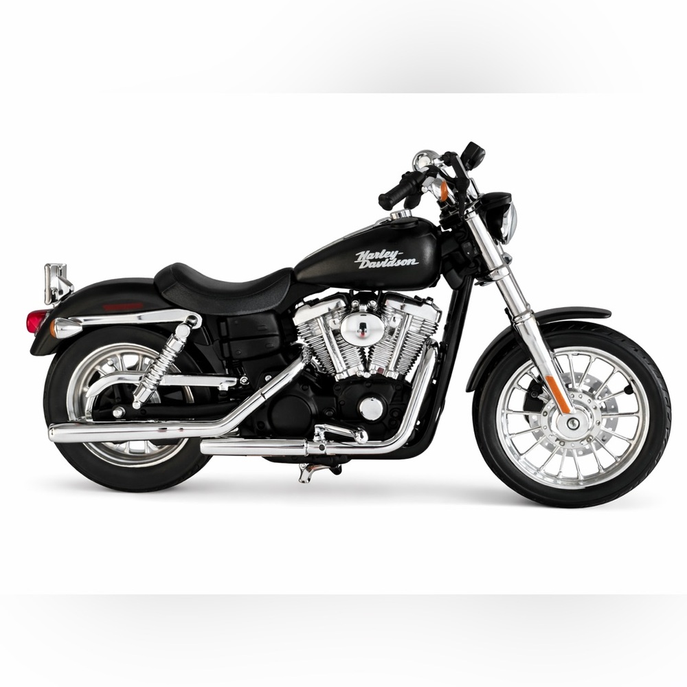 Harley-Davidson Sportster 1200 Diecast Motorcycle Model Black Chrome V-Twin